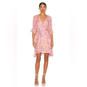 Revolve dress, soft material and lovely print.